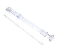 DEARMAMY Key Recorder Flute for Beginners Abs Transparent Traditional Musical Instrument with Cleaning Rod and Manual German-style Tone for Classroom and Stage Use