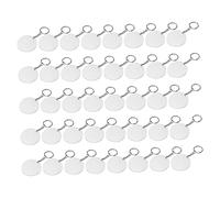 DEARMAMY Key-Ring 1 Set DIY Acrylic Keychain Jewelry Organizer Stand Expo Coil Keychain Ring Keychain Bookmark Lanyard Chains Clear Key Hoop Custom Craft Weave Keychain Markers Kit Alloy
