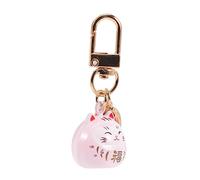 DEARMAMY Keychain Figurine Coaster Cat Ornament Cat Plush Charms Cat Dad Hanging Ornament Jumbo Cat Decor Locket Cat Pendant Bag Decor Pink Alloy