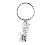 DEARMAMY Keychain Rings Pendant Schoolbag Decoration Bag Decors Musical Keychain Picks for Guitar Backpack Pendant Hanging Decors Music Decor Charm Necklace Metal Chains Silver
