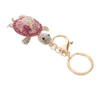 DEARMAMY Keychain Tortoise Keyring with Mirror Diamond Turtle Pendant Key for Occasion