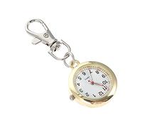 DEARMAMY Keyring Design Watch Decorative Pocket Watch Stylish Stainless Steel Simple Practical Gift for People Who Work Busy Occasions 7.00X3.00X0.50Cm