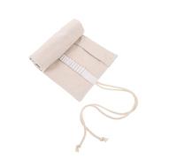 DEARMAMY Large Capacity 48-Slot Canvas Pencil Roll Up Organizer Bag for Paintbrushes and Pencils, Watercolor Brush Storage Case for Artists, Portable Drawing and Sketching Pen Holder