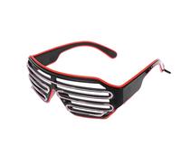 DEARMAMY LED Glasses Over Sunglasses Night Party Night Driving Eye Glasses Glow LED Eyeglasses Shutter Shade Eye Eyeglasses Light up Glasses Flashing Glasses Red