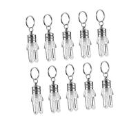 DEARMAMY Led Light Keychain 10pcs Acrylic Key u Shape Bulb Night Holder for Keychain Exquisite Craftsmanship
