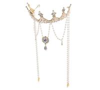DEARMAMY Lolita Tassel Crown Headwear for Adorable Tiara for Birthday Parties Dance Events Cosplay Durable Chic Design Hair Accessory for Little Princesses