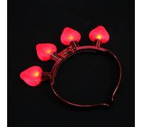DEARMAMY Love Glowing Heart Headband for Valentines Day Glowing Hairband Beads for Valentine Decorations and Special Occasions