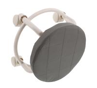 DEARMAMY Low Rolling Stool with Wheels High PU Leather Seat Swivel Round Rolling Stool for Salon Manicure Garage Fitness Home Office with Casters