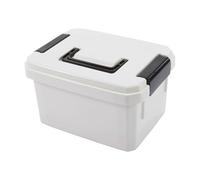 DEARMAMY Medicine Storage Box with Handle Large Capacity, Portable Handheld Household Container for Organising and Classifying White Storage Chest Family Essentials