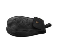 DEARMAMY Medieval Viking Fanny Pack Black PU Leather Waist Bag Spacious Storage Renaissance Belt Pouch for Men Women Cosplay Halloween Theme Parties Daily Wear