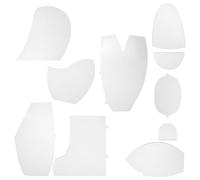 DEARMAMY Memory Bear Sewing Template Ruler Set 10Pcs Acrylic Craft Making Templates for Quilting and DIY Memory Bear Clothes, Large Size for 15-Inch Finished Product, Suitable for Beginners