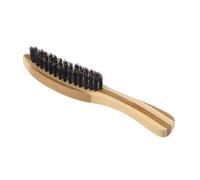 DEARMAMY Men Natural Wood Handle Beard Brush Static Bristle Brush for Beard Styling Durable Grooming Tool for Home Barber Shop Salon Use