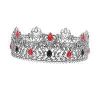 DEARMAMY Men's King Crown for Costume Stage Performance Headdress with Rhinestones Comfortable Fit for Historical Plays Modern Parties and Photo Sessions