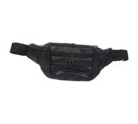 DEARMAMY Men's Leather Waist Bag Waterproof Chest Bag for Outdoor Travel Sports Adjustable Belt Coin Purse for Dad Friends