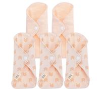 DEARMAMY Menstrual Pad Reusable Sanitary Towel 5Pcs Organic Cotton Breathable Powerful Absorbing Ability for Menstrual and Postpartum Period Comfort Women