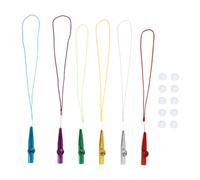 DEARMAMY Metal Kazoo Music Set with 7 Colorful Lanyards and 10 Replacement Membranes - Small Performance Accompaniment Instrument for Beginners and Music Enthusiasts in The Uk