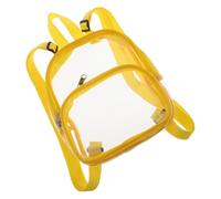 DEARMAMY Mini Backpack for Girls Toddler Stadium Approved See-through Pvc Daypack Waterproof Travel Bag with Yellow Accents for School and Outdoor Events
