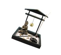 DEARMAMY Mini Meditation Zen Garden Sand Tray Buddha Statue Desktop Landscape for Home Office Stress Relief Decorative Ornament