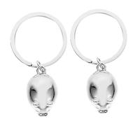 DEARMAMY Mini Pig Keychain Pearl Silver Keyring Bag Hanging Decor for Appreciation Surprise Easy to Use