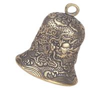 DEARMAMY Mini Vintage Brass Dragon Pattern Bell Pendant Lightweight Small Hanging Bell for Crafts and Home Door Decoration, Easy DIY Accessory for Craft Lovers