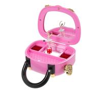 DEARMAMY Musical Jewelry Box for Pink Princess Ballet Music Box with Rotating Ballerina Mirror Handheld Jewelry Organizer Birthday Gift for Ages