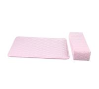 DEARMAMY Nail Art Hand Pillow Leather Hand Cushion 2Pcs PU Leather and Sponge Ultra Comfortable Easy to Carry for Nail Salons and Makeup Tables
