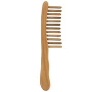DEARMAMY Natural Green Sandalwood Wide Tooth Comb for Women Men Anti-static Detangling Tool with Comfortable Thick Handle Gentle Scalp Massage Suitable for Curly Wavy Thick Hair at Home