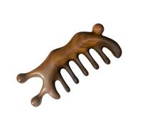 DEARMAMY Natural Sandalwood Wide Tooth Hair Comb for Scalp Anti-static Detangling Brush with Rounded Teeth for Comfortable Hair and Scalp Care