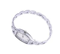 DEARMAMY Noble Simple Quartz Watch for Lady Elegant Silver Wristwatch White Faced Dial for Business Women Watches