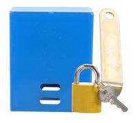 DEARMAMY Outdoor Faucet Locking System with Blue Protective Cover, Multipurpose Anti-Theft Water Tap Lock for Garden Hose and Outdoor Spigot, Sturdy Valve Protection for Patio and Lawn Use