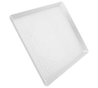 DEARMAMY Pancake Oven Tray 12 Inch Rectangular Perforated Pizza Pan, Temperature Resistant Aluminum Alloy Baking Pan, Suitable for Restaurant Operations and Home Cooking
