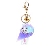 DEARMAMY Panda Keychain Party Panda Figurine Wristlet Keychain Floating Panda Ornament Decorative Schoolbag Key Chain