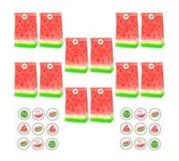 DEARMAMY Party Paper Wrapping Bags Baking Food Bags Paper Not Easy to Fall off Three-dimensional Cutting Stall Use Watermelon Pattern Printing Summer Holiday Chic Decorative