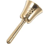 DEARMAMY Pentagram Divination Bell Handheld Metal Ritual Bell for Tarot Ceremony with Gold Five-Pointed Star Design 1Pcs for Meditation and Spiritual Use