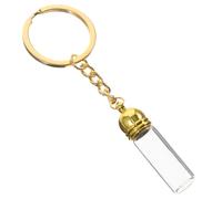 DEARMAMY Perfume Bottle Key Chain Glass Bottle Pendant Wishing keyring DIY Empty Vial Keychain Mini Refillable Perfume Travel Portable