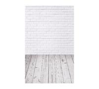 DEARMAMY Photography Backdrop Cloth with Reusable and Easy to Wash Material Brick Wall White Modern and Simple Style for Makeup Videos and Parties Photo Shoot Background