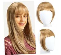 DEARMAMY Piece Faux Bang Hair Clip for Women Realistic Clip Bangs Easy Application Hair Fringe Extension for Daily Wear Parties and Special Occasions Seamless Integration with Natural Look