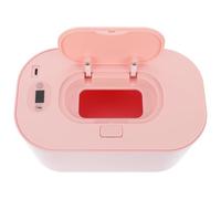 DEARMAMY Pink Baby Wipe Warmer Dispenser with Heating Design and Function Portable Thermostatic Wipes Box at Home Or On-the-go