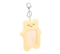 DEARMAMY Plush Id Holder Card Sleeve with Visible Double Sided Window Durable Keychain Card Cover for Office Staff Nurses Teachers Compact Protective Badge Sleeve
