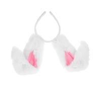 DEARMAMY Plush Rabbit Ear Headband Easter Bunny Ears for Women Girls Adult Bendable Furry Headwear Accessory for Cosplay