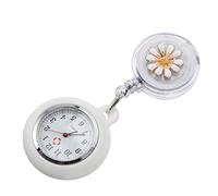 DEARMAMY Pocket Watch for Nurses and Paramedics Nurse for Nurse's Week White Alloy with Dial and Clip-on Design and Birthday Gifts