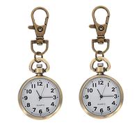 DEARMAMY Pocket Watch Key Buckle Design Portable Keychain Watch for Nurse for Travel and Wristwatch Alternatives