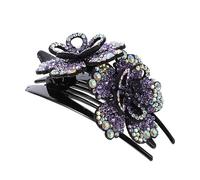 DEARMAMY Ponytail Hair Clip Hair Clip Barrette Elegant Rhinestone Resin No Uncomfortable Pulling Feelings Hold up Day Wedding Daily Wear for Women Girls