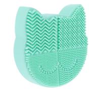 DEARMAMY Portable Cat Shaped Makeup Brush Cleaner Cushion Drying Rack Holder Dual Sided Mat for Cleaning Storage Nordic Design for Organized Cosmetics