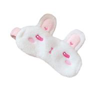 DEARMAMY Portable Plush Rabbit Ear Eye Mask Blackout Blindfold for Comfortable Sleep for Travel Home Use for Friends Family
