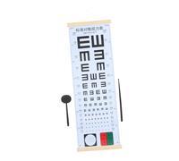 DEARMAMY Portable Visual Eye Chart for Adults Myopia Detection Wall Chart with Eye Occluder and Reading Pointer Easy to Use Optometry Equipment for Home and Clinic Vision Testing