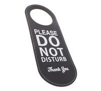 DEARMAMY Privacy Door Indicator Sign with Circular Opening PU Material Scratch Resistant Do Not Disturb Please Knock Door Hanging Sign for Hotel Office Meeting Bedroom Bathroom