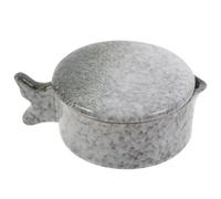 DEARMAMY Professional Inkwell Multi-function Ink Plate Ceramic Grey Ink Dish with Lid Creative Practical Design and Calligraphy