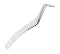 DEARMAMY Professional Stainless Steel Eyelash Tweezers with Built Comb for Grooming and Applying False Eyelash Clusters Curved Serrated Tip for Precise Lash Extension Placement Safe and