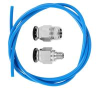 DEARMAMY PTFE Bowden Tube Extruder and Stainless Steel Fittings with Pc4-m6 and Pc4-m10 Pneumatic Connectors, Self-lubricating PTFE Temperature Range 190℃ to 280℃ for 3D Printer